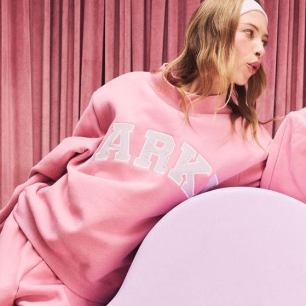 Parke Valentine’s Day Blush Pink and Lavender Mockneck